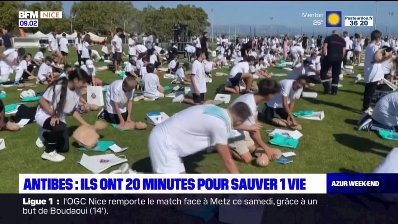 Antibes: 500 collégiens réunis pour apprendre les gestes de premiers secours