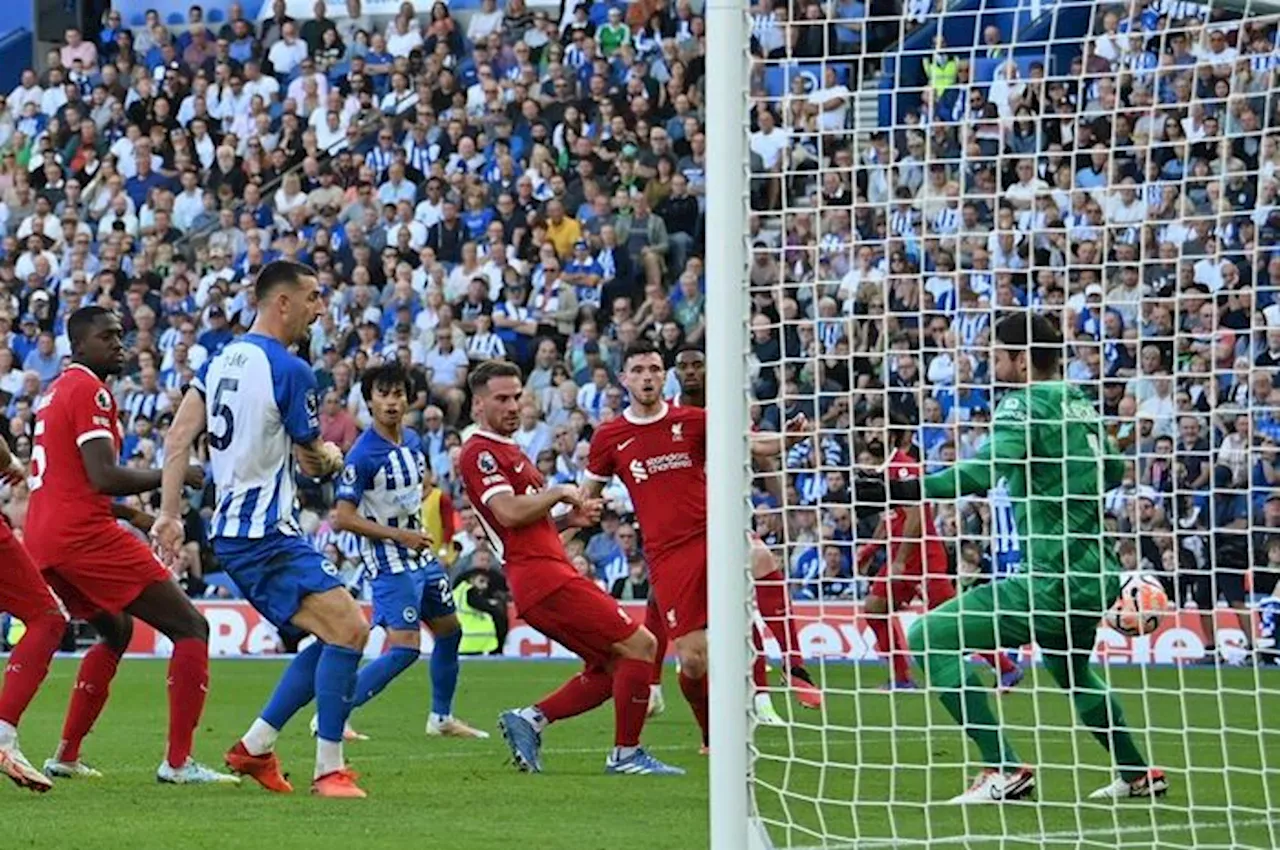 Hasil Liga Inggris - Comeback Kurang Sempurna, Liverpool Tertahan di Kandang Brighton