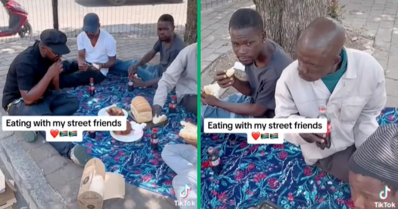 Selfless South African Man Sits Down With Homeless Men to Have Lunch: TikTok Video Warms Hearts