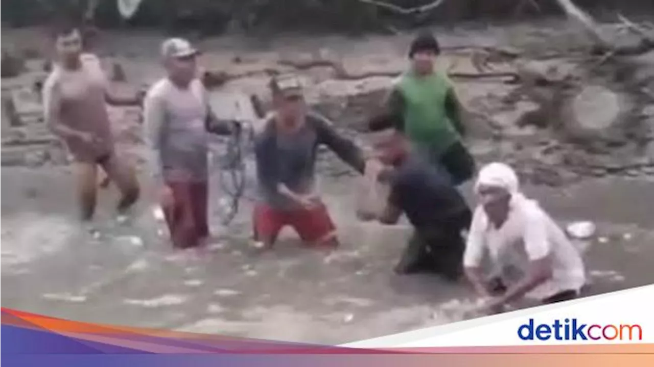 Beredar Video Nelayan Sidoarjo Tangkap Buaya 2 Meter