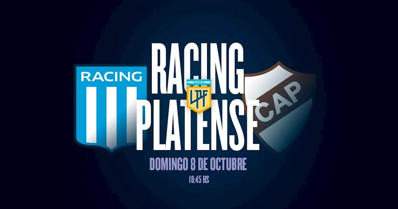 Racing - Platense: hora, TV y posibles formaciones