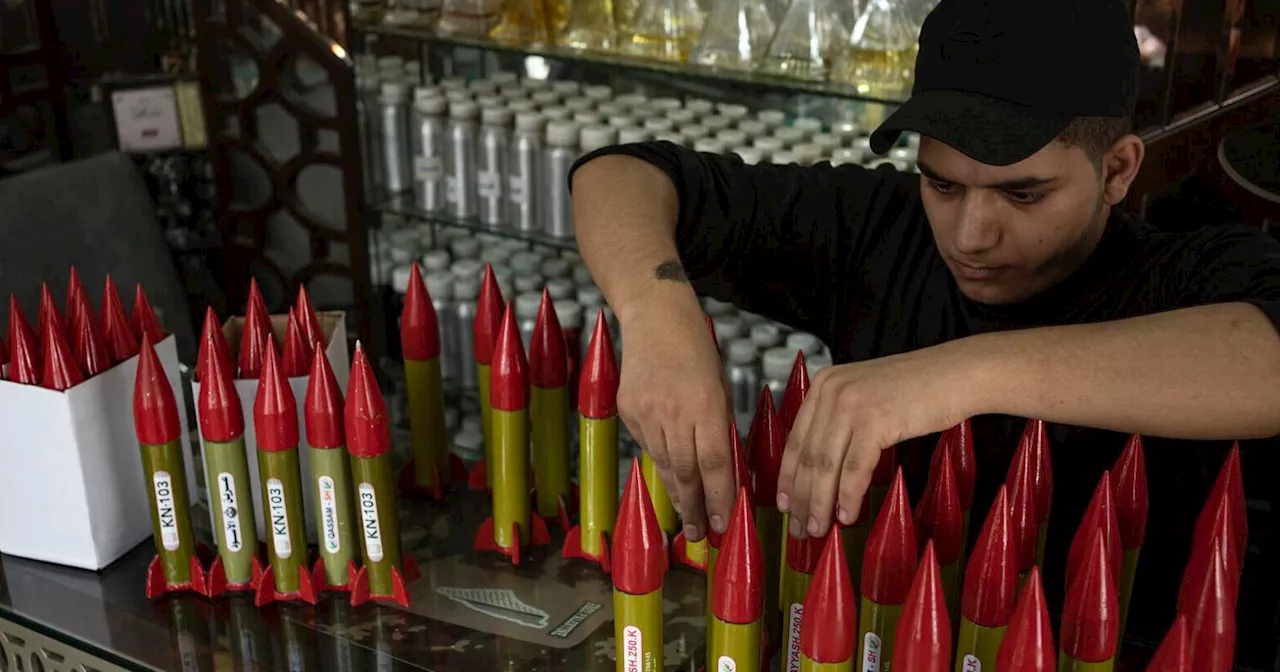 Rocket perfume, anyone? A Gaza vendor sells scents in bottles shaped like rockets fired at Israel