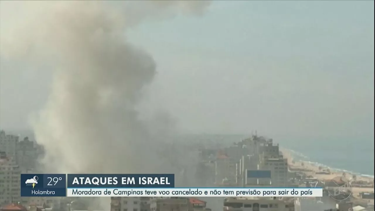 Em Israel, moradora de Campinas que estava prestes a embarcar ao Brasil tem voo cancelado e vai para esconderijo: 'Todos preocupados'