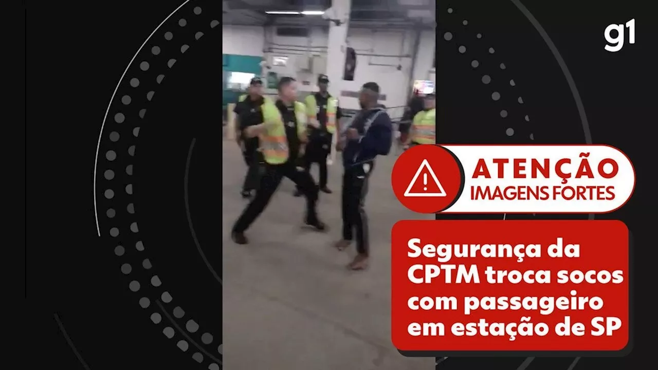 Segurança da CPTM troca socos com passageiro em estação de Mauá, na Grande SP; veja vídeo