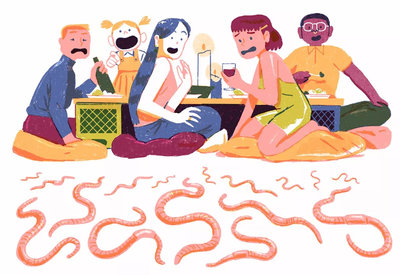 Everyone showed up for Thanksgiving dinner, even my earthworms