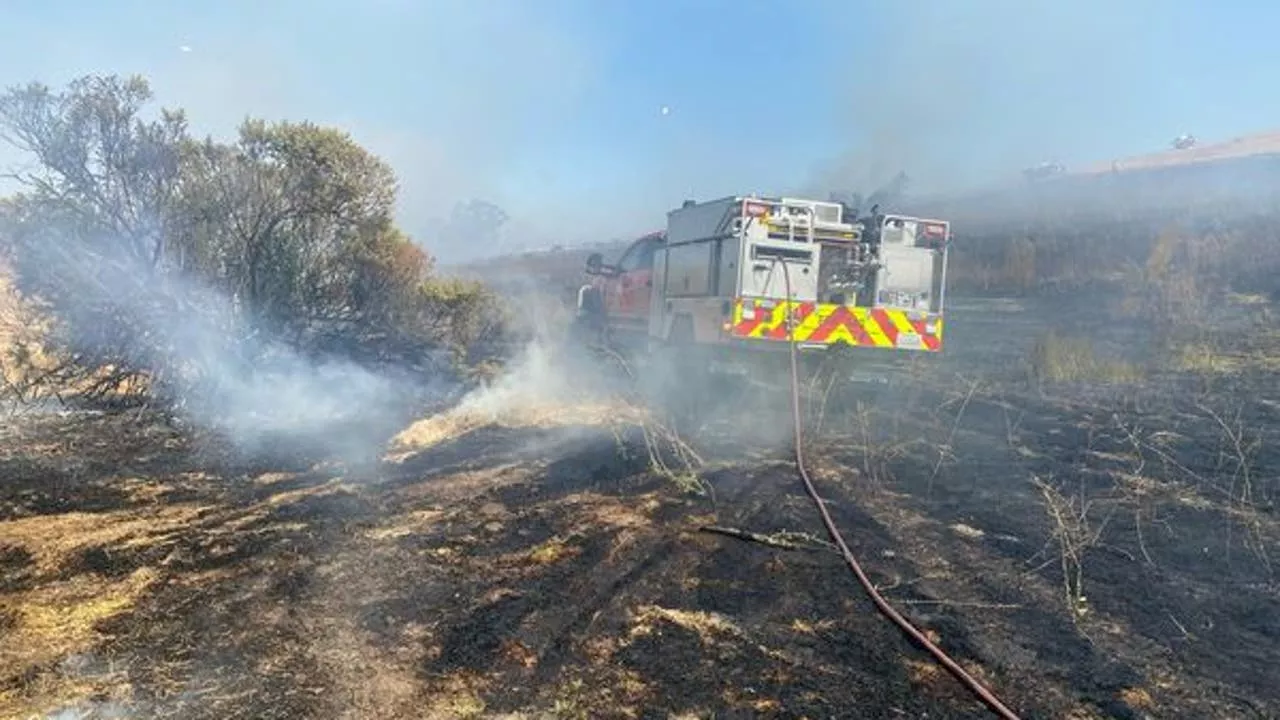 Homes spared in grass fire near Fairfield