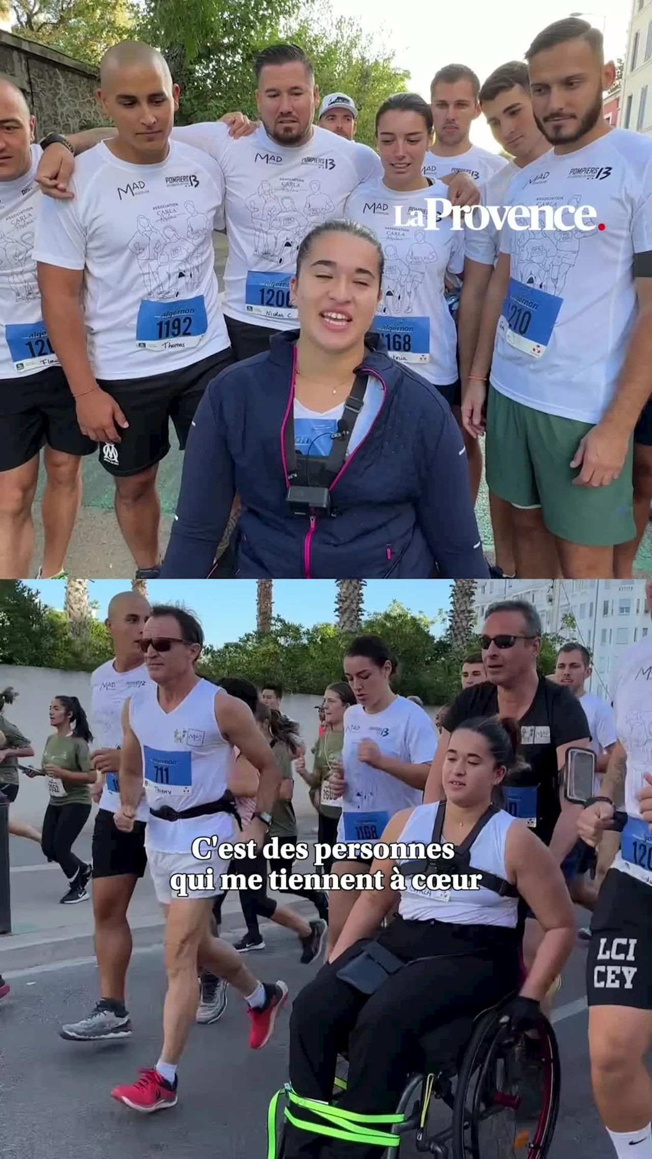 Paraplégique depuis un accident, Carla a participé à l’Algernon avec les pompiers qui l'ont sauvé