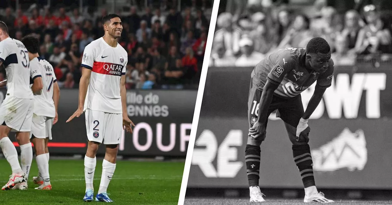 Rennes-PSG : Hakimi omniprésent, Belocian en souffrance... Les tops et flops après le choc de la 8e journée