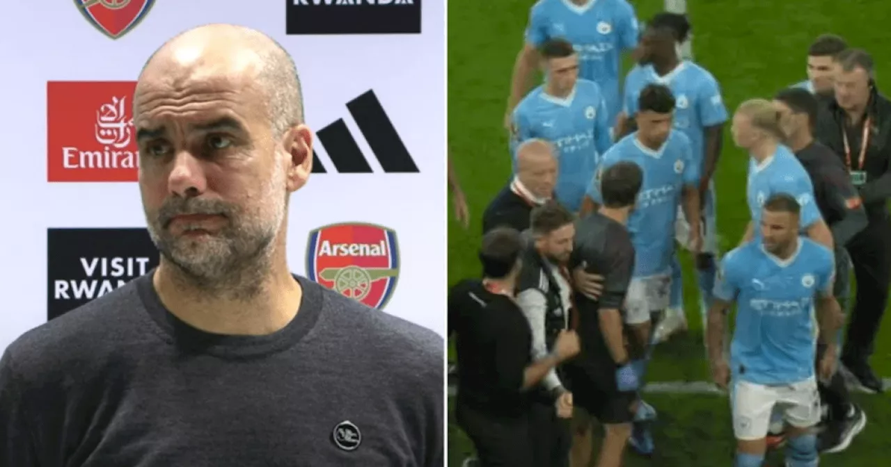 Pep Guardiola speaks out on row that saw Kyle Walker and Erling Haaland clash with Arsenal staff member