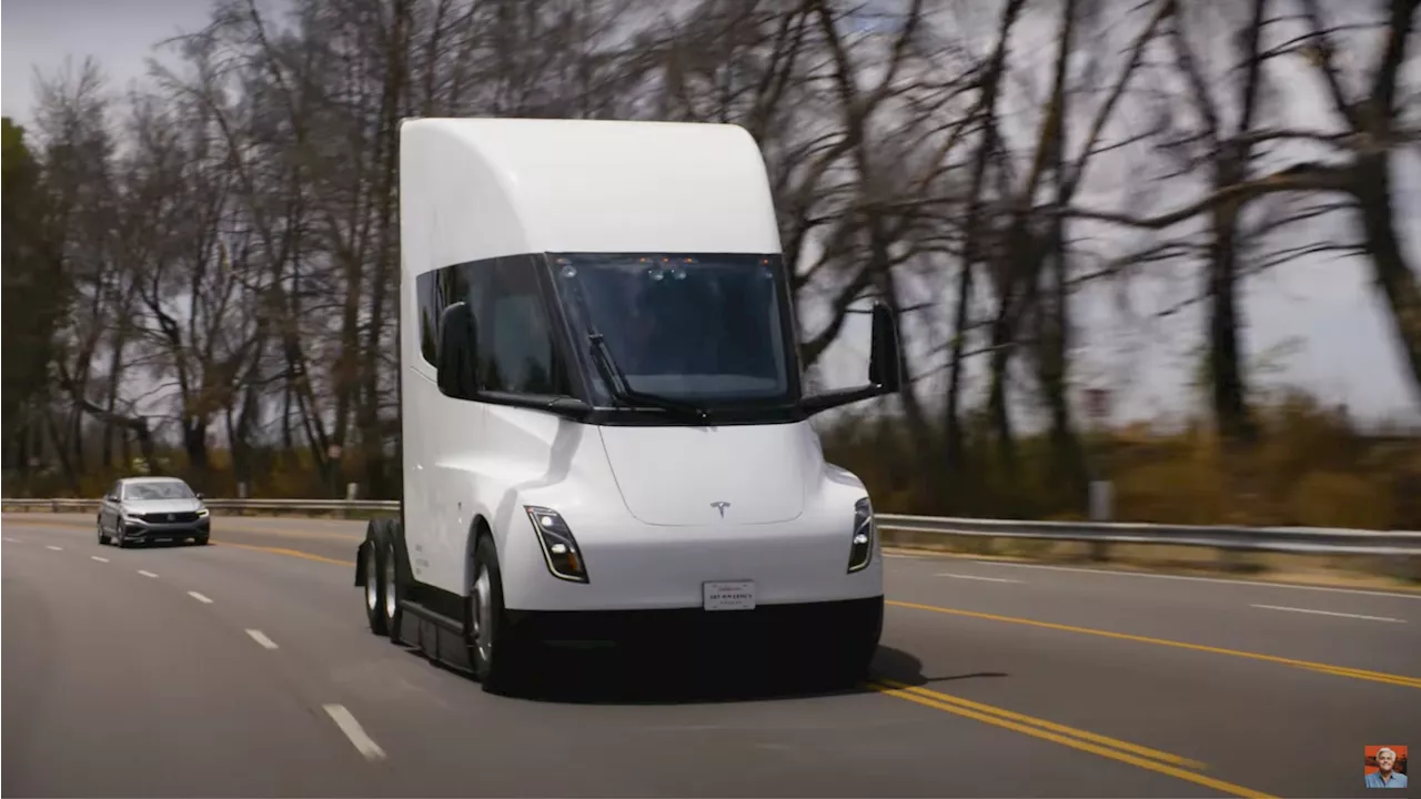 Jay Leno towed a Tesla Semi with a Tesla Semi