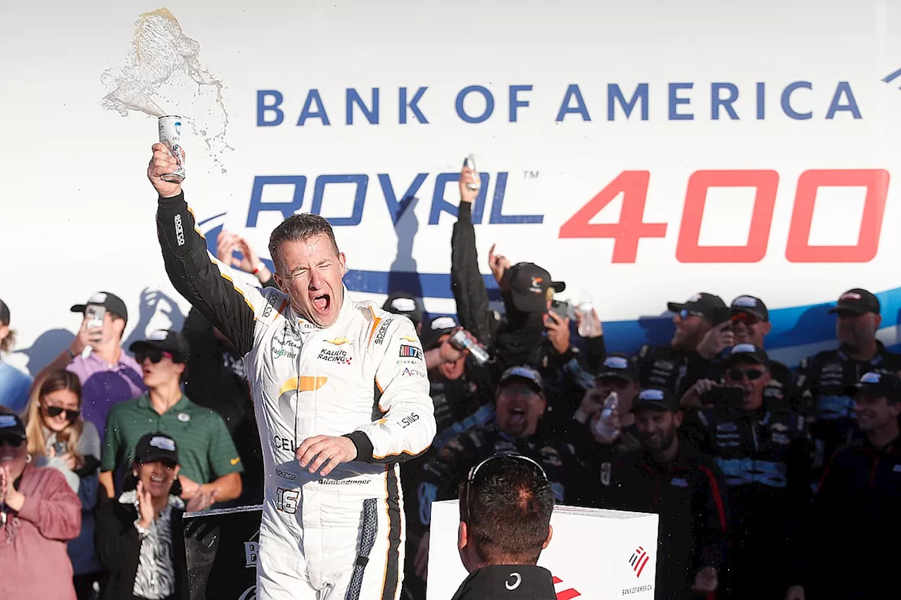 Allmendinger holds off Byron for emotional Roval Cup win