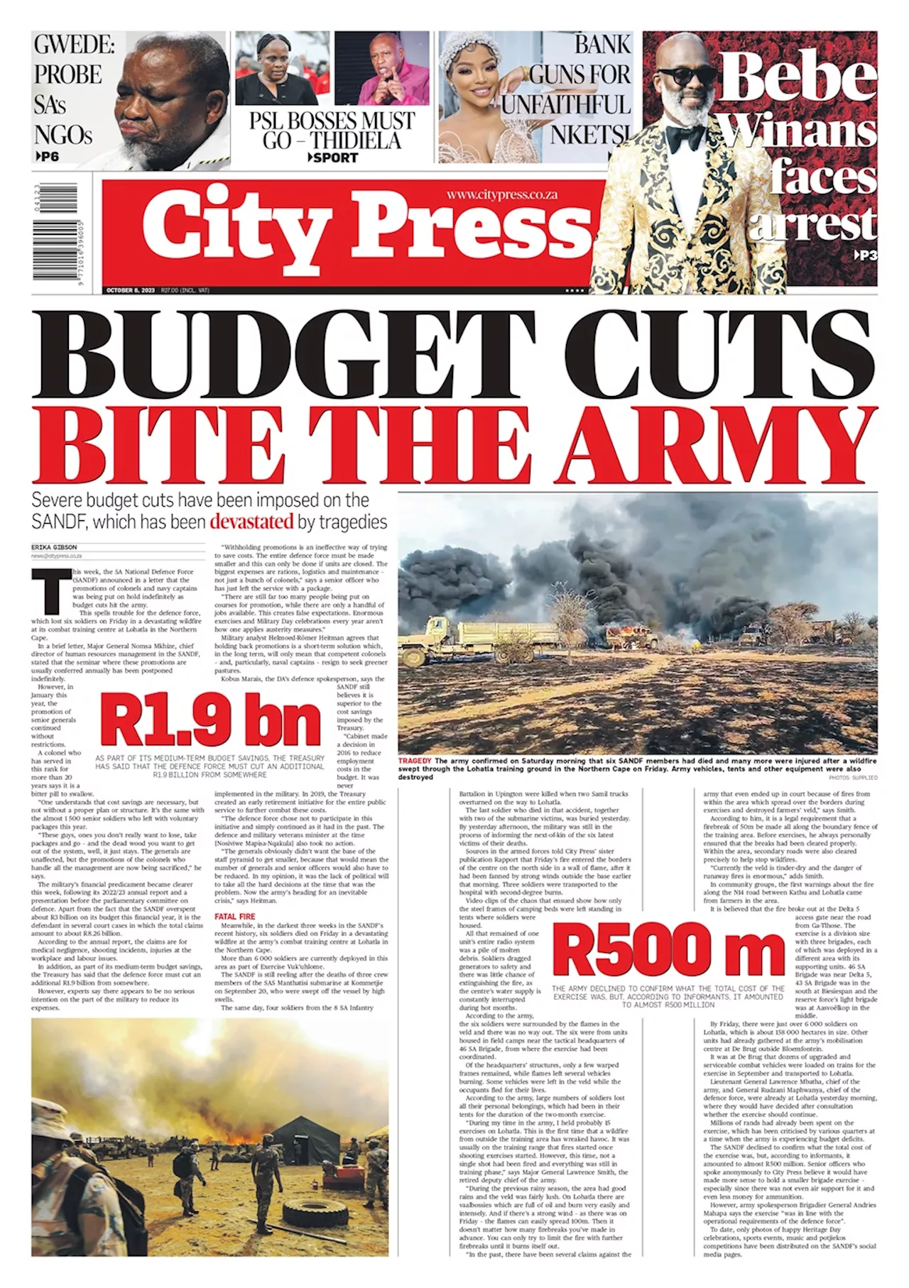 What's in City Press: Mantashe wants to know who’s financing NGOs