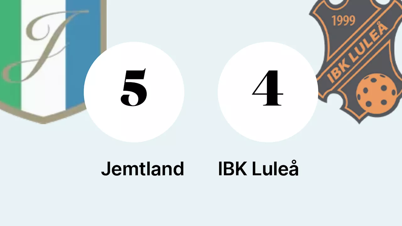 Jemtland vann med 5–4 hemma mot IBK Luleå