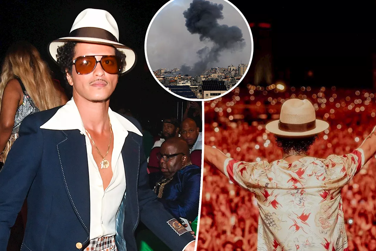 Bruno Mars concert canceled in Israel amid 'war,' deadly Hamas attack