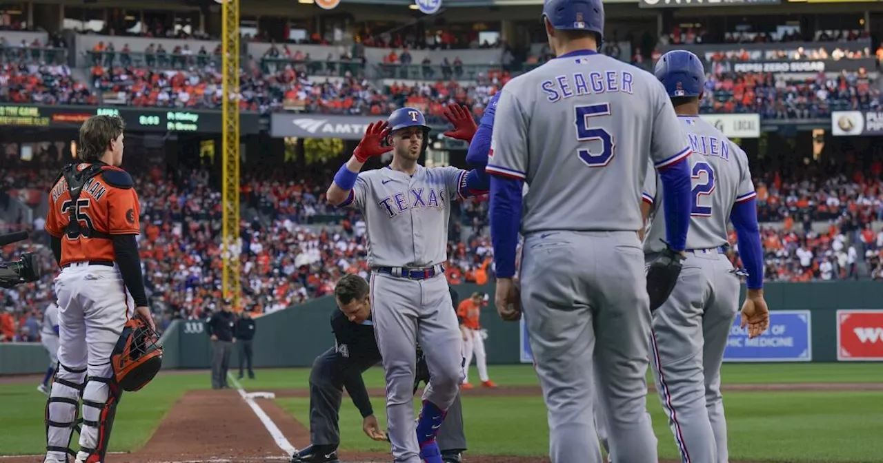 Rangers se imponen 11-8 a Orioles y toman ventaja de 2-0 en la serie