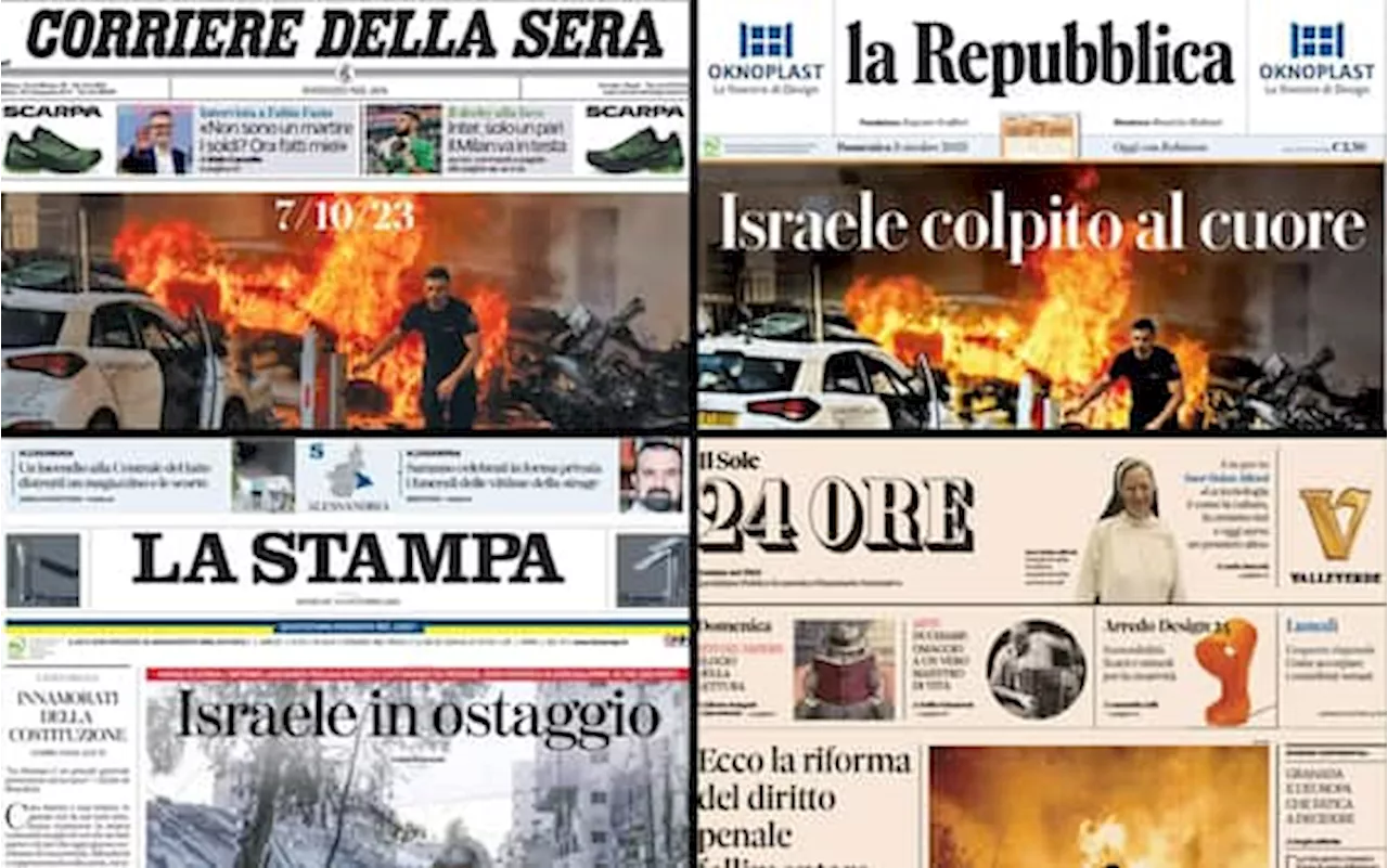 Le prime pagine dei quotidiani di oggi 8 ottobre: la rassegna stampa di Sky TG24