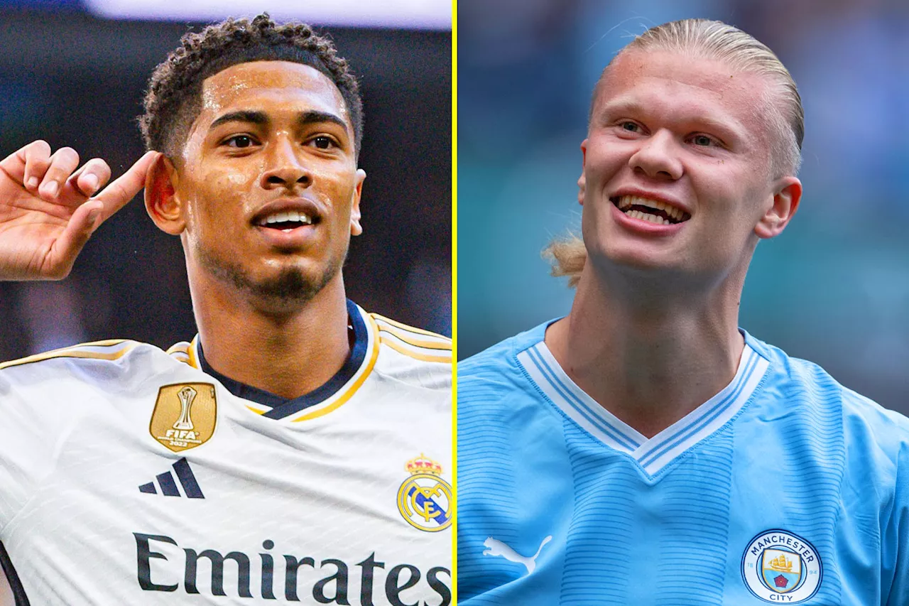 Erling Haaland reacts as Jude Bellingham continues staggering form for Real Madrid...