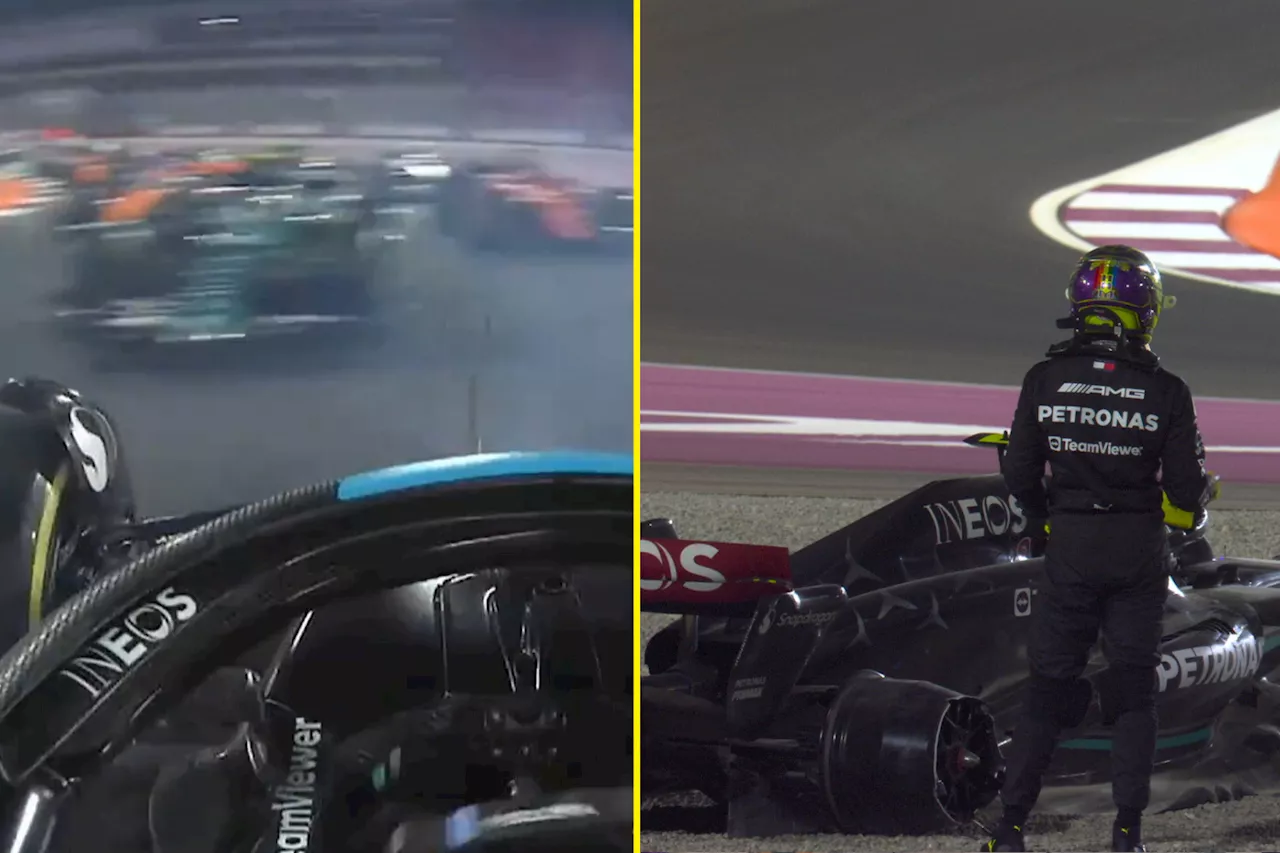 Lewis Hamilton taken out of Qatar Grand Prix by teammate George Russell at first corner...