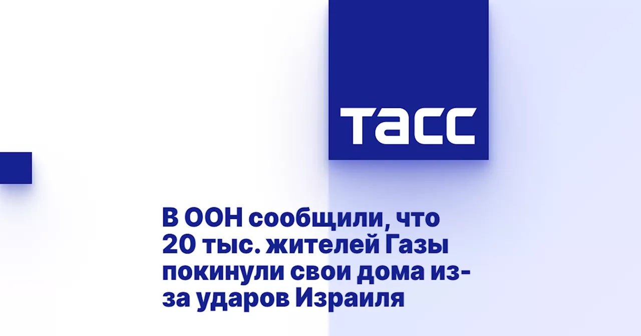 В ООН сообщили, что 20 тыс. жителей Газы покинули свои дома из-за ударов Израиля