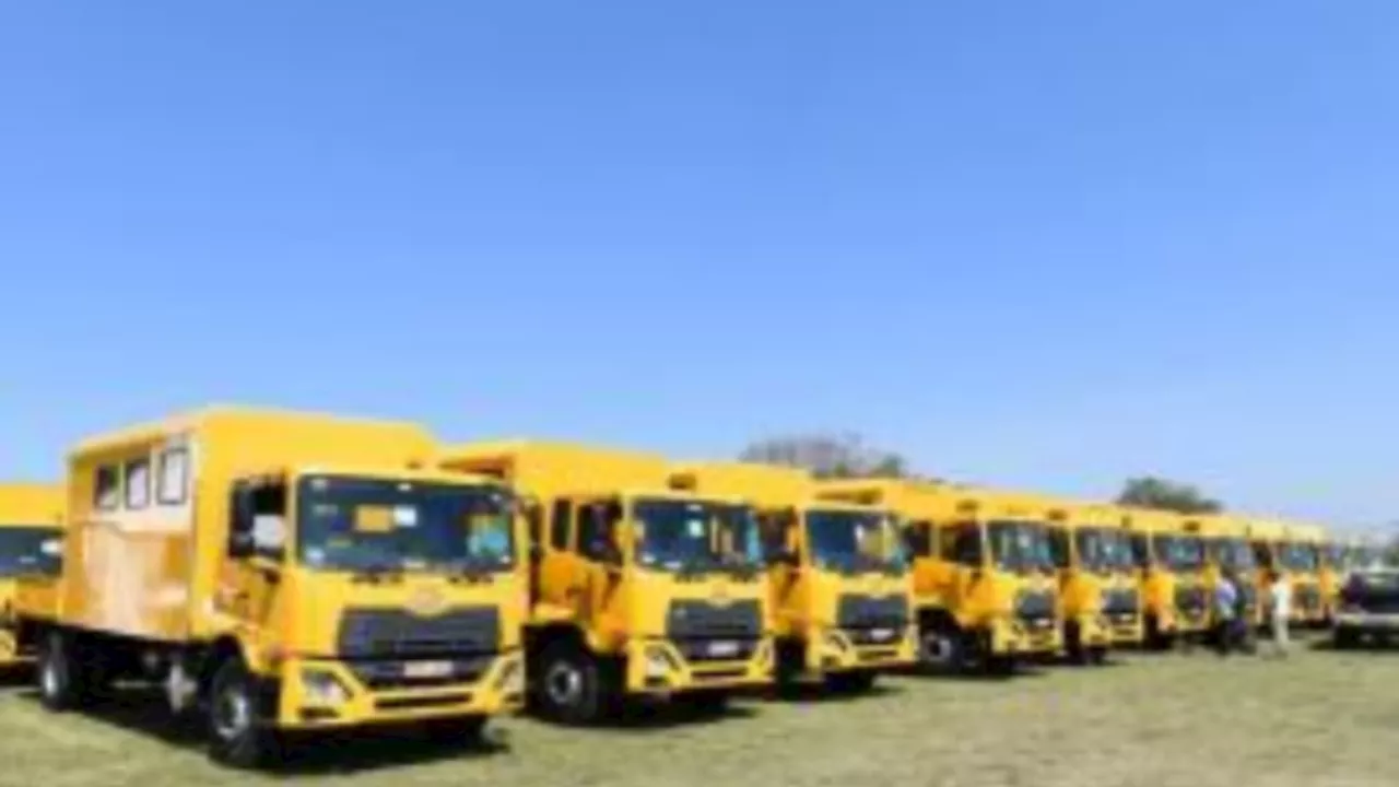 KZN Premier unveiled 55 new trucks to speed up pothole repairs