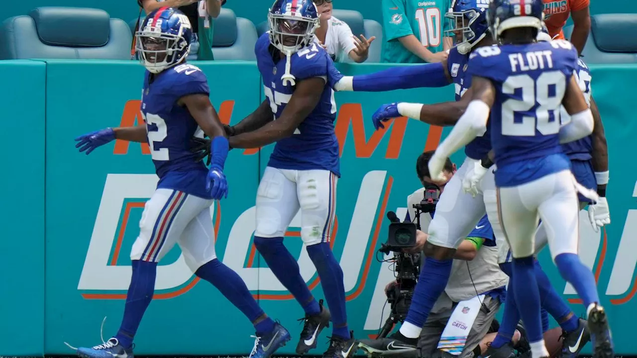 Giants finally score first half touchdown, but their offense had nothing to do with it