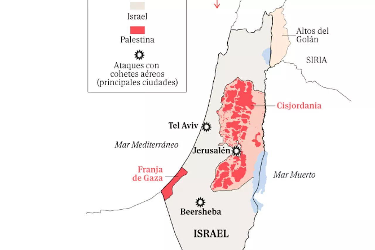 El mapa del conflicto entre Israel y Hamas