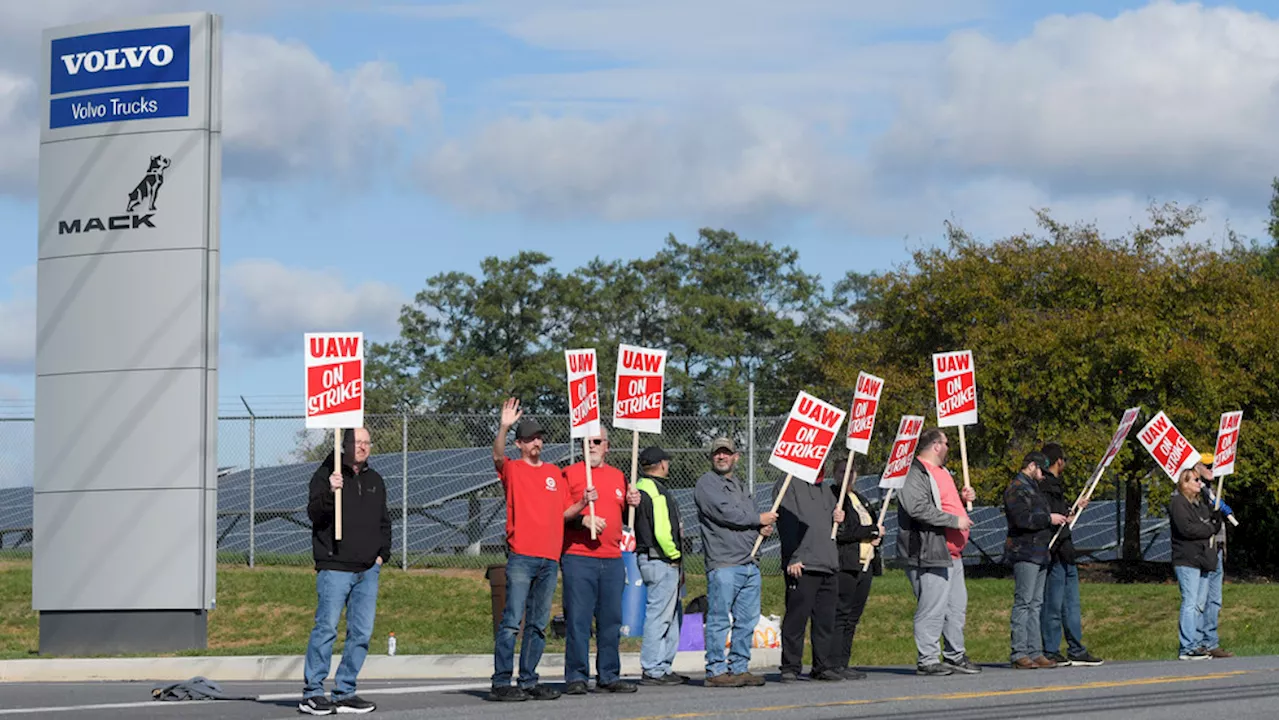 Mack Trucks workers go on strike as labor unrest drags on at Detroit automakers