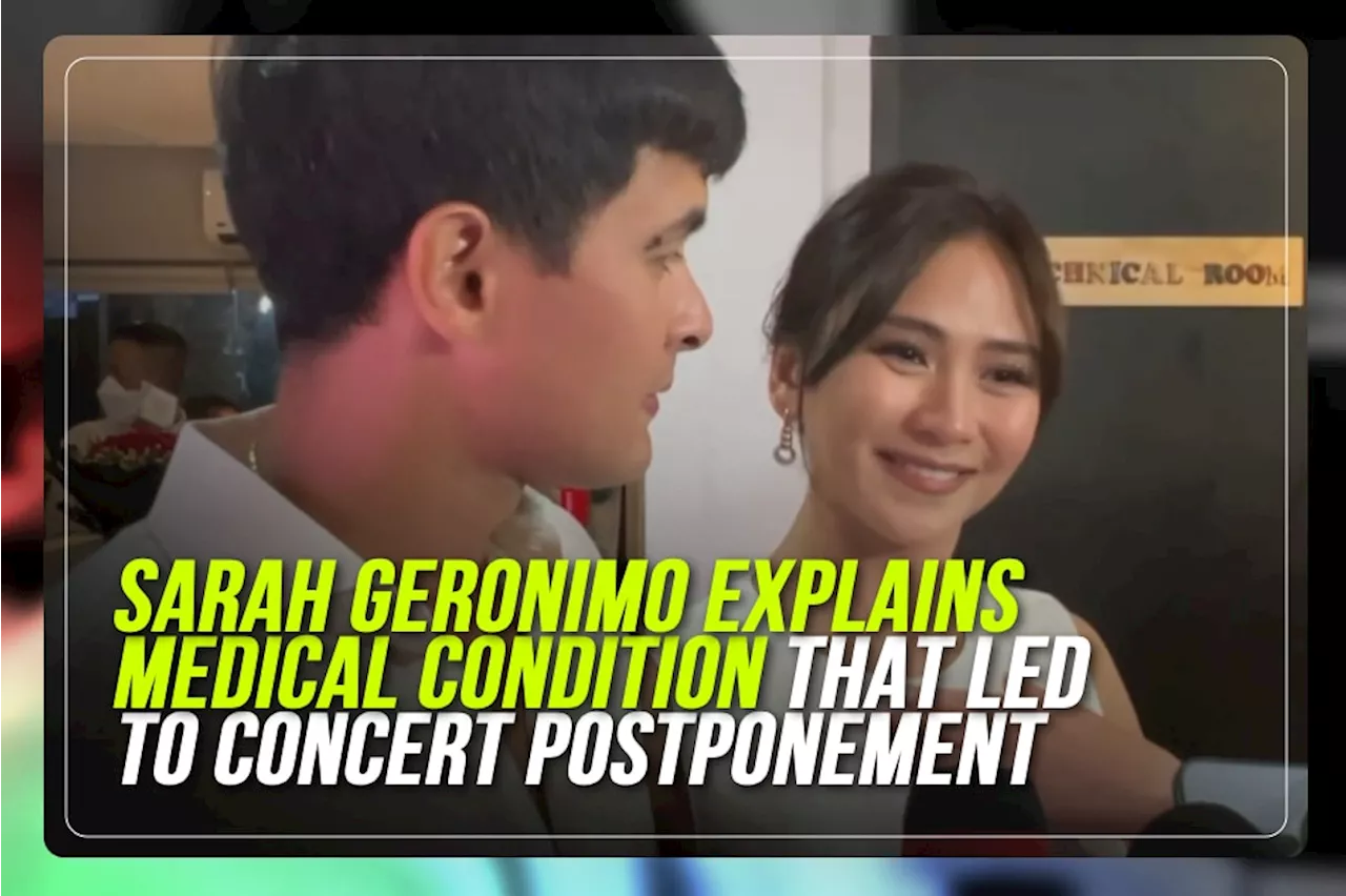 Sarah G explains medical condition that led to concert postponement