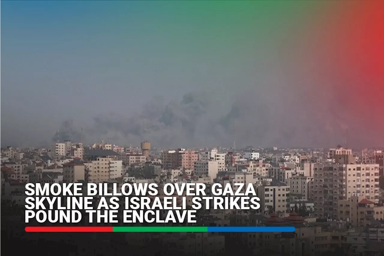 Smoke billows over Gaza skyline as Israeli strikes pound enclave