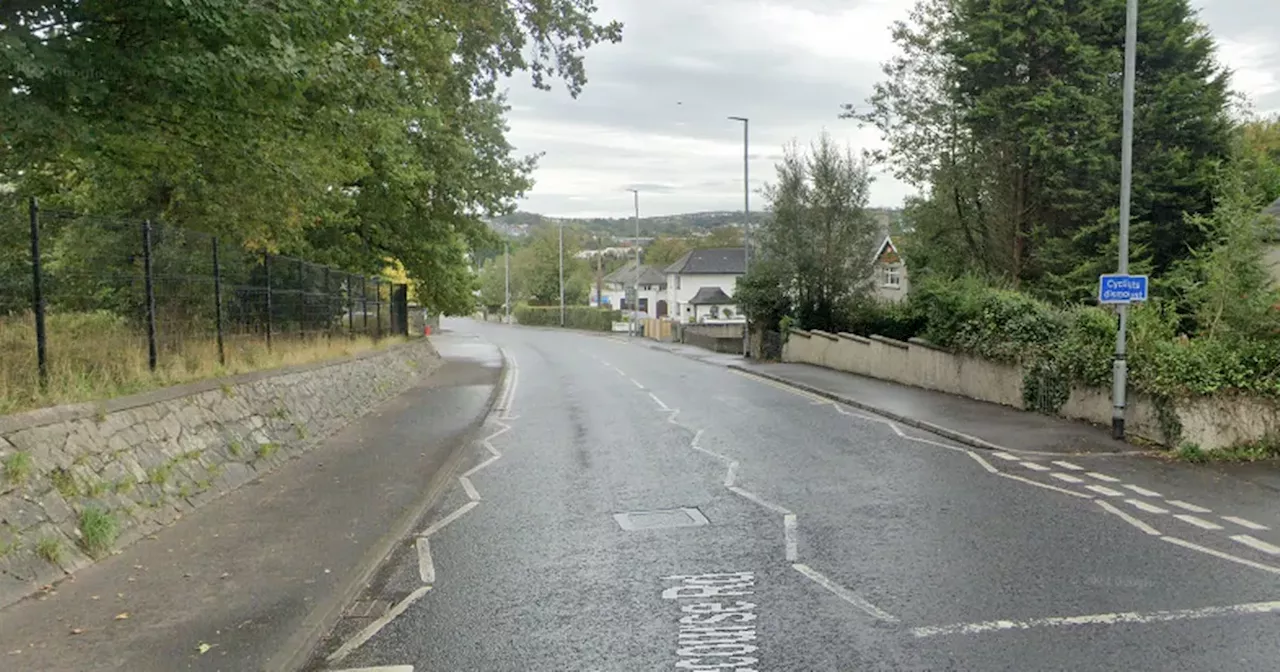 Busy NI road blocked by burning van