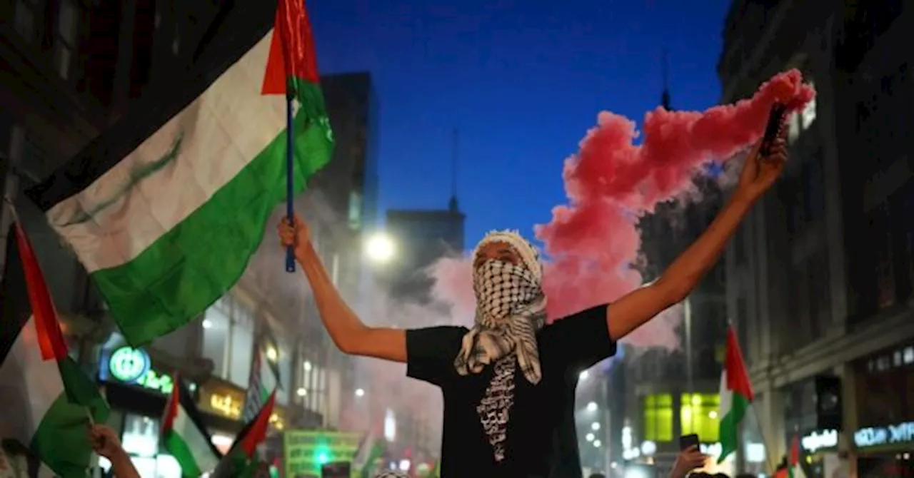 WATCH: ‘Allah hu Akbar!’ Pro-Palestine Protesters Rally Outside Israeli Embassy in London, Clash with Police