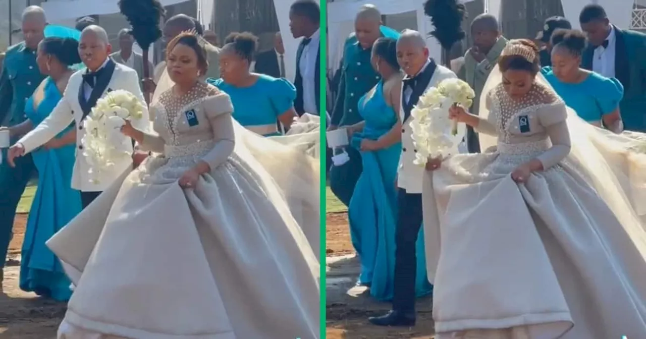 Limpopo Bride Gets Dragged for Wearing ZCC Badge on Beautiful Wedding Dress: “Spoils Everything”