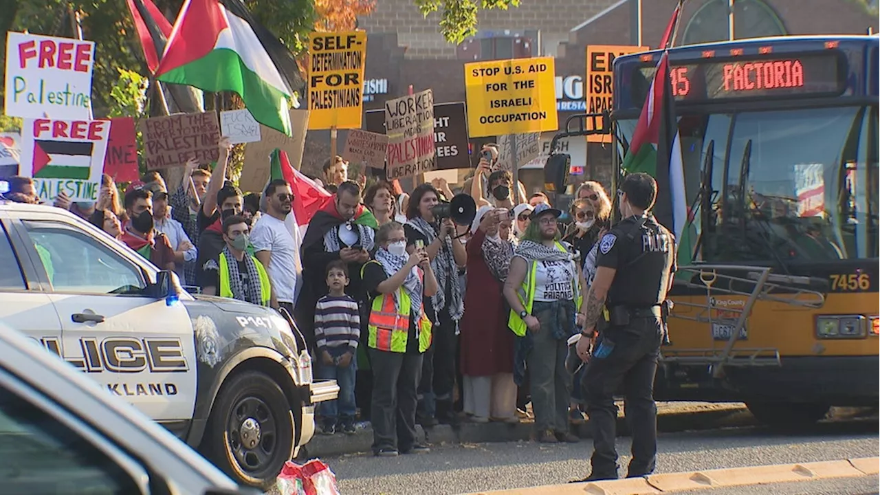 Pro-Israel, Palestine demonstrators in Washington state clash amid deadly Hamas attacks