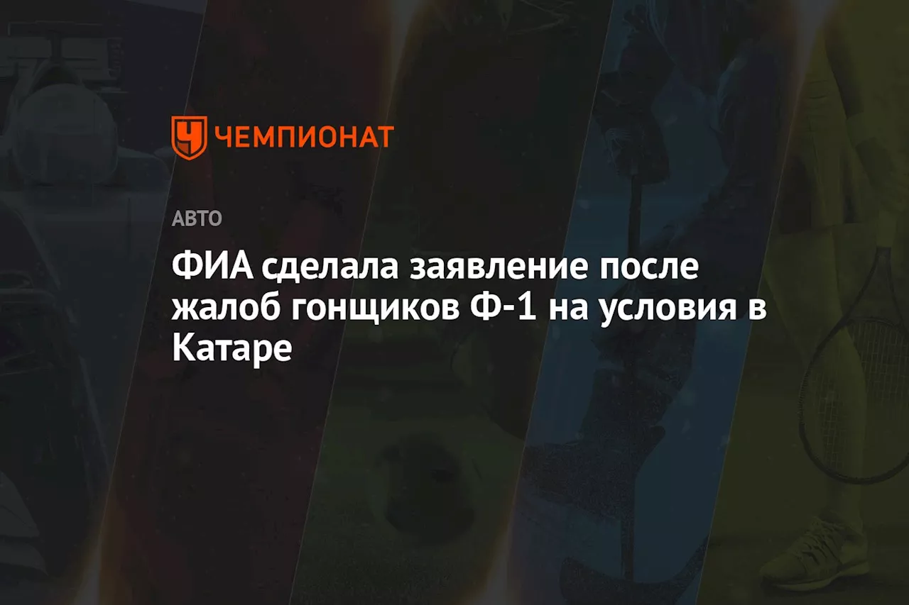 ФИА сделала заявление после жалоб гонщиков Ф-1 на условия в Катаре