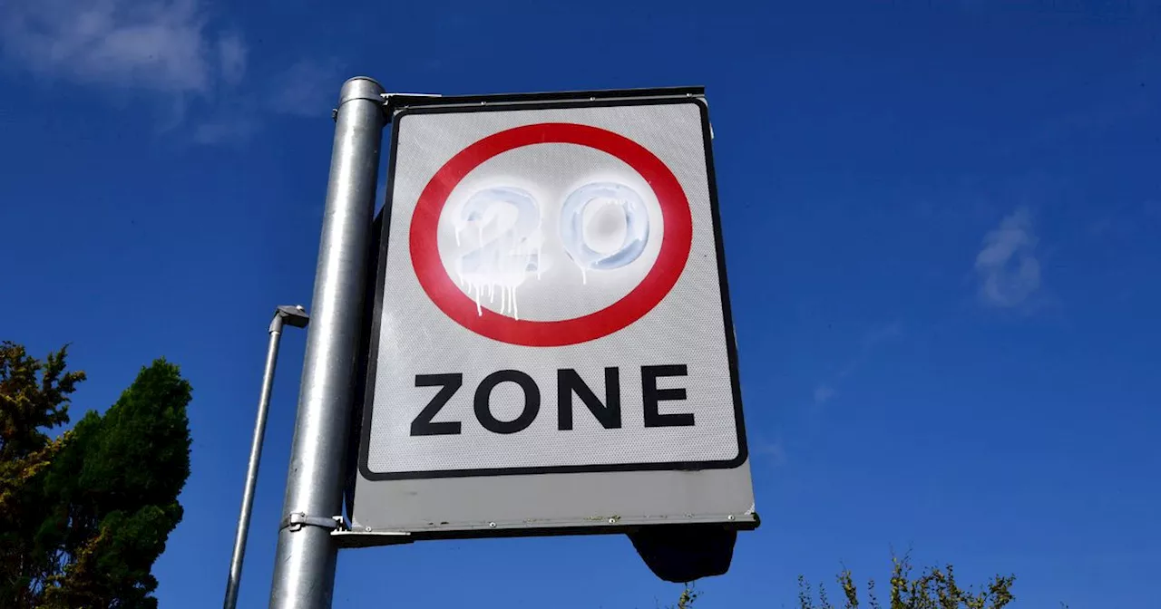 20mph sign vandalised near school in act of 'criminal damage'