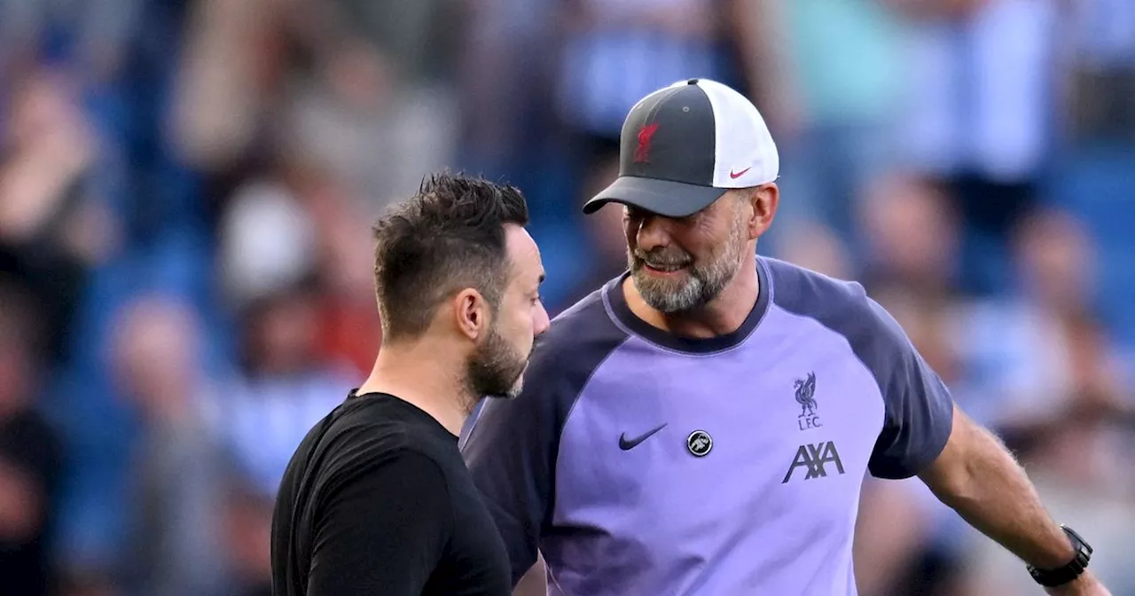 'I'm honest and I told Jurgen' - Roberto De Zerbi makes Liverpool penalty claim