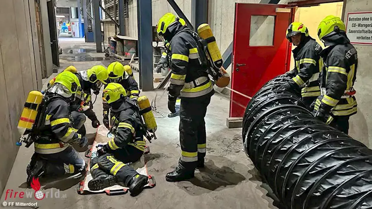 Stmk: Vier Szenarien bei Abschnittsübung im Eisenwerk in Mitterdorf