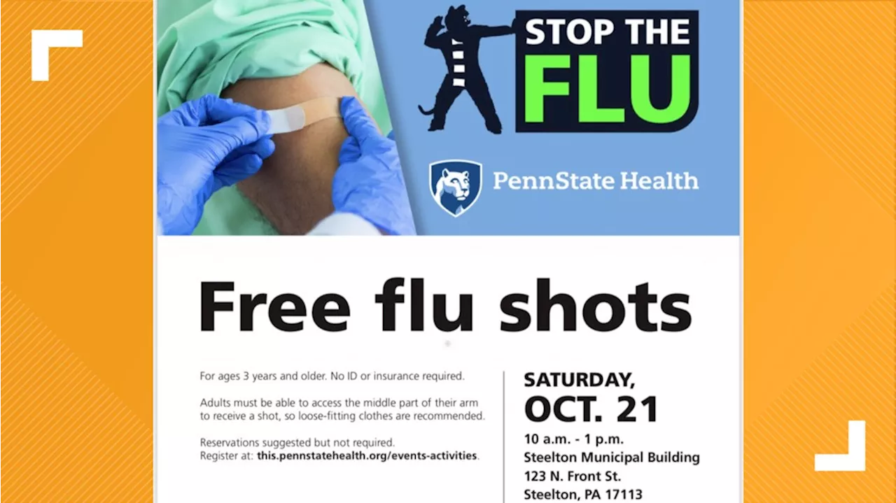 Free flu shots available in Dauphin County on Saturday, Oct. 21