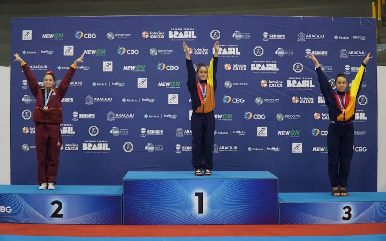 Sete ginastas campistas conquistam medalhas no Nacional de Ginástica de Trampolim