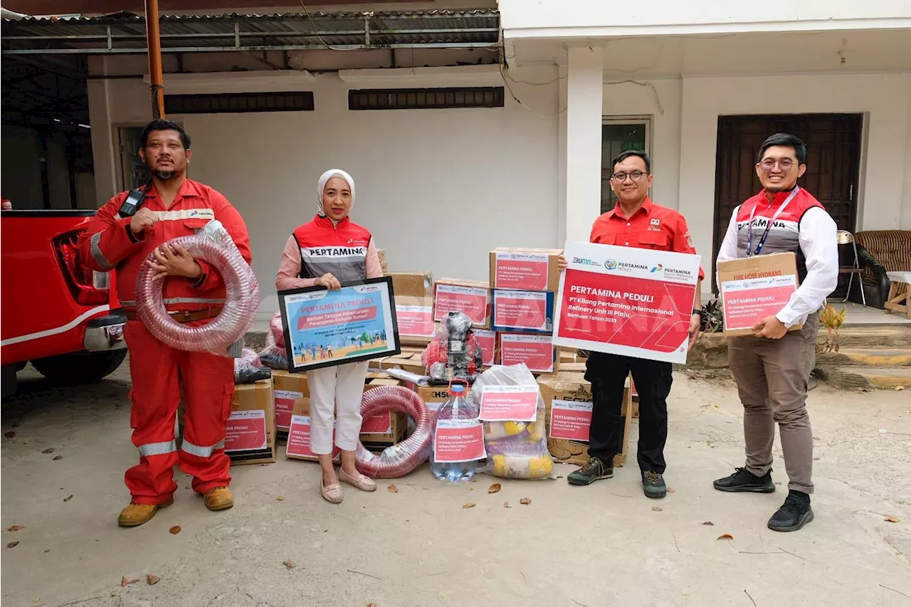 Kilang Pertamina Plaju Suplai Bantuan Logistik untuk Pejuang Pemadaman Karhutla di Sumsel