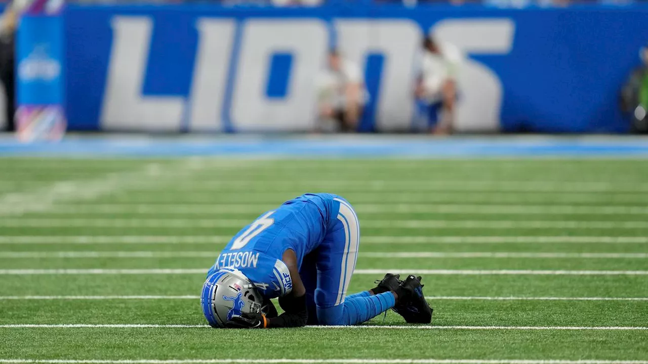 Lions CB Emmanuel Moseley tears ACL for second straight season in first game back vs. Panthers