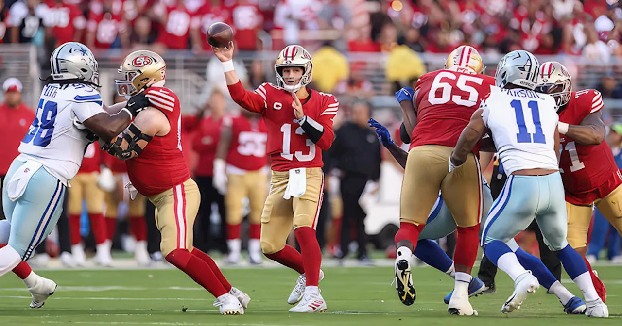 Brock Purdy pitches 4 TDs, leads 49ers over Cowboys 42-10