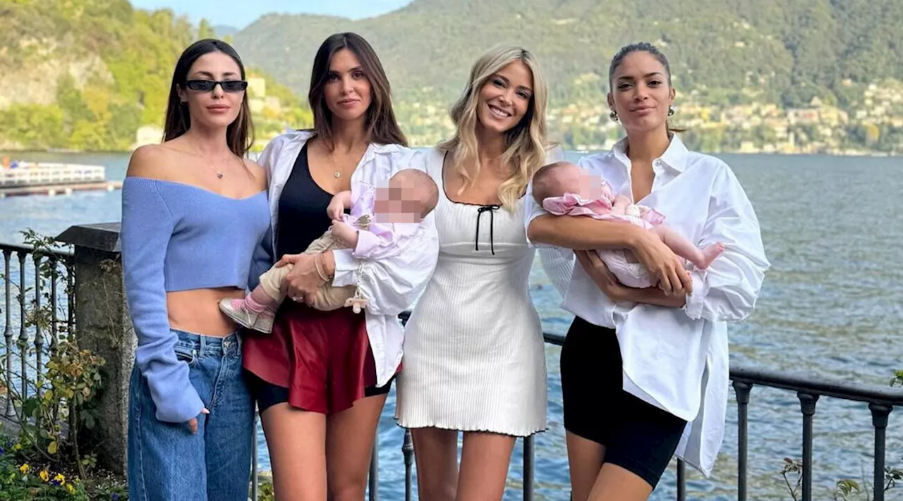 Diletta Leotta mamma sexy con Elodie e le amiche sul lago di Como