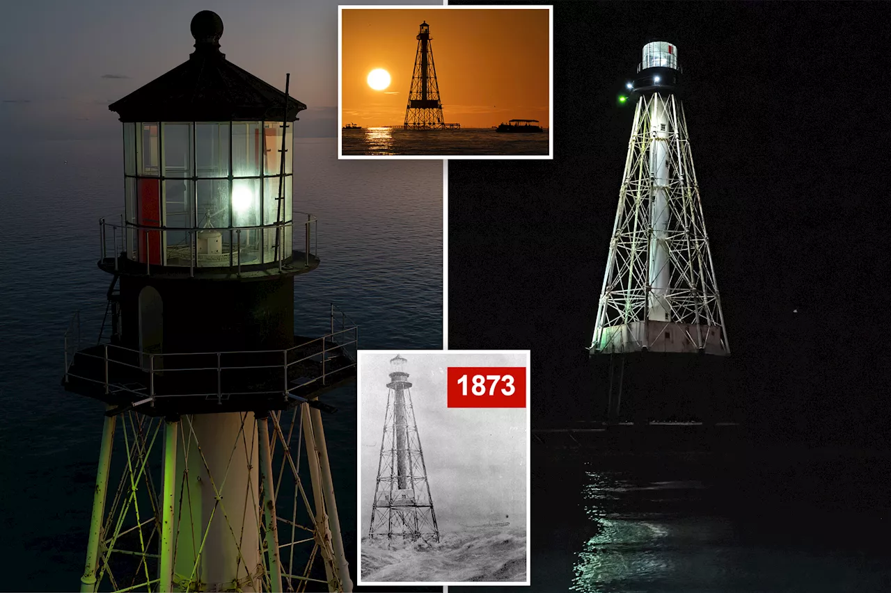 150-year-old Florida Keys lighthouse illuminated for first time in a decade