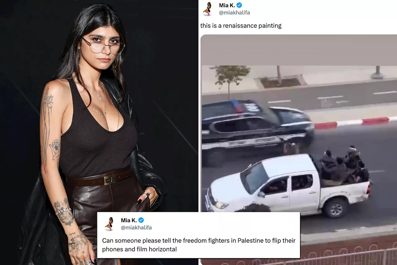 OnlyFans star Mia Khalifa celebrates Israel attacks, urges Hamas to film 'horizontal'