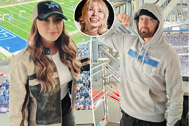 Eminem, Hailie Jade support hometown Detroit Lions at NFL game – NBC10  Philadelphia