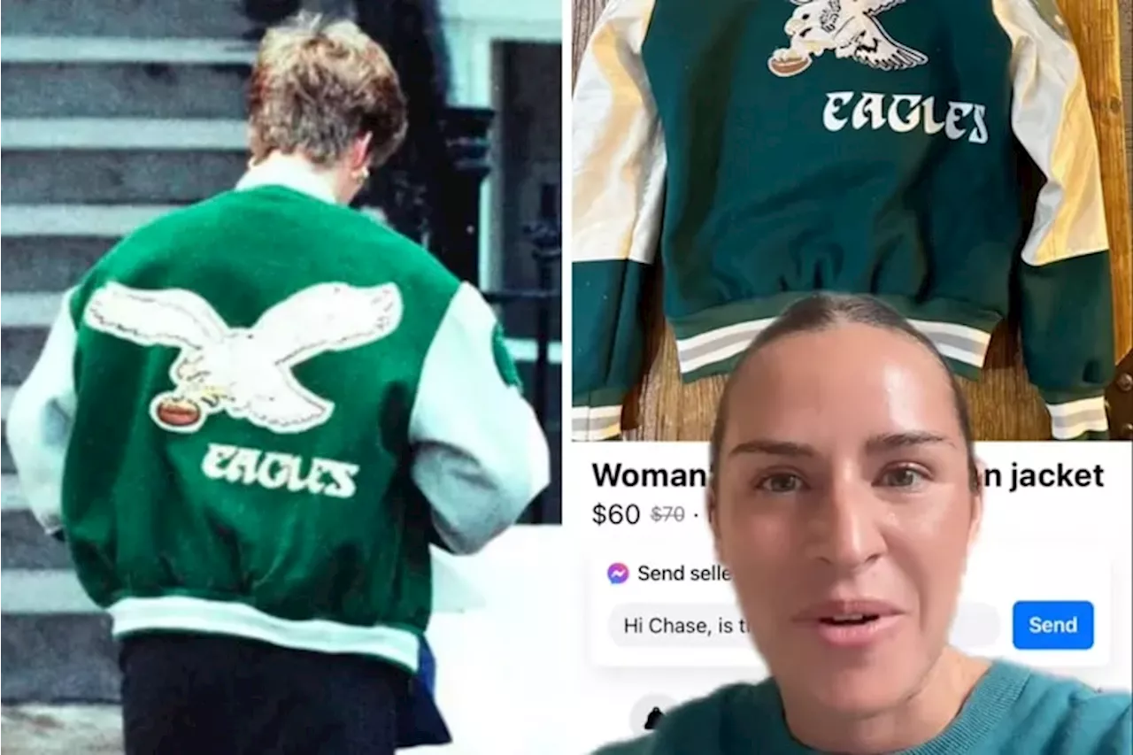 Don’t fall for poorly-made Princess Diana Eagles jacket dupes like this Philly TikToker did