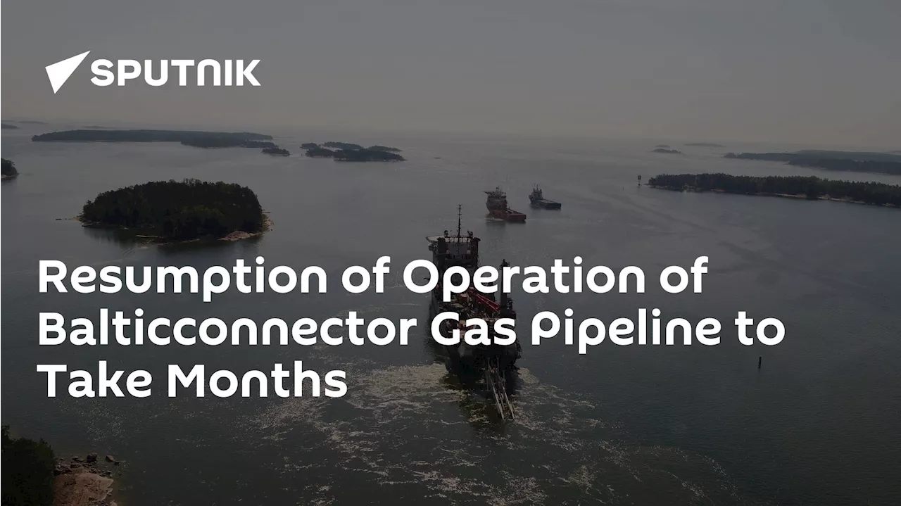 Resumption of Operation of Balticconnector Gas Pipeline to Take Months