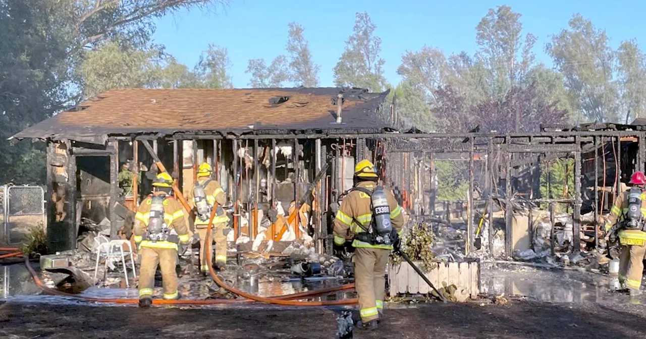 Woman arrested on suspicion of setting fire to own house in Ramona