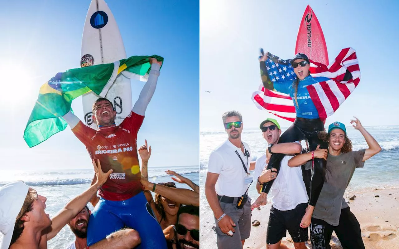 Surf. CS : Deivid Silva et Alyssa Spencer lorgnent le CT après leur victoire à Ericeira, où Justin Bécret finit 5e